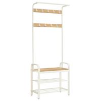 VEŠIAK NA KABÁTY HSR40W - biela/farba duba, Trend, kov/kompozitné drevo (72/183/33,7cm) - Boxxx