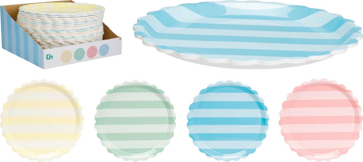 Snackteller Tina - Blau/Pink, Basics, Kunststoff (25/2,5/25cm)