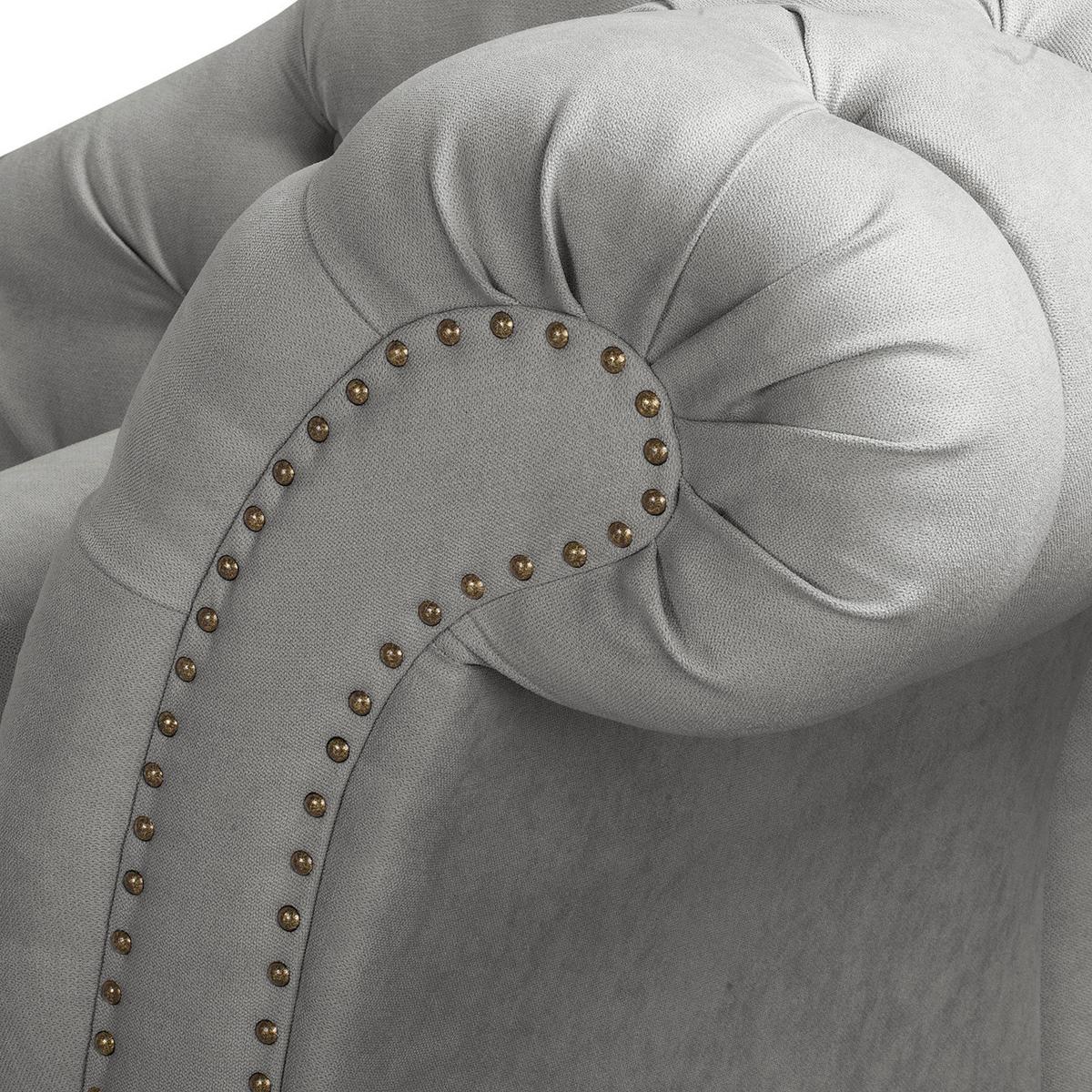 Récamiere Pako Grau B: 185cm - Braun/Grau, Design, Textil (185/93/75cm) - Livetastic