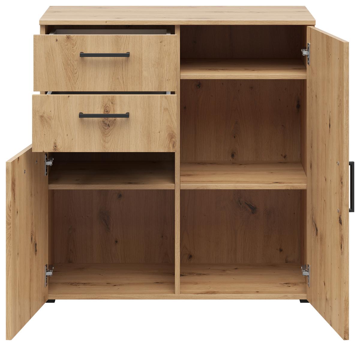 KOMODA Multistauraum - čierna/antracitová, Modern, kompozitné drevo/plast (80/83/40cm)
