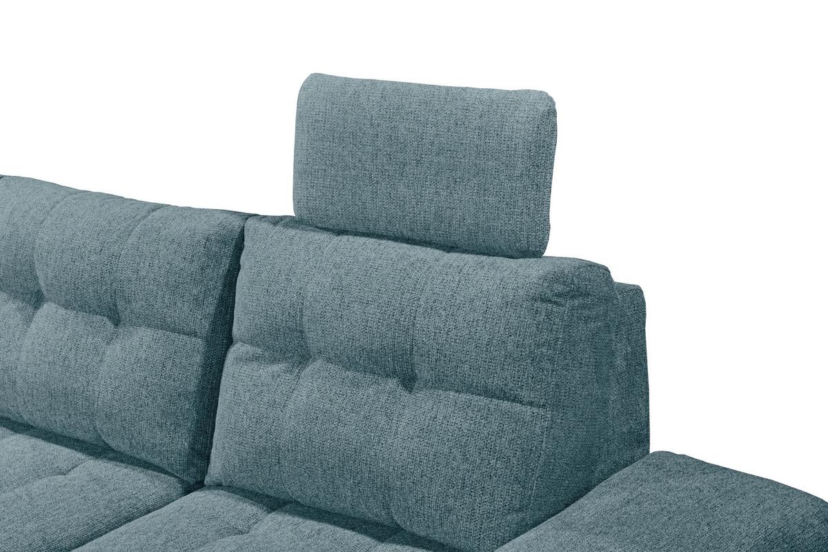 Sedacia súprava DURBAN U, ľavá, modrá - modrá/čierna, Konventionell, textil/plast (218/324/170cm) - MID.YOU