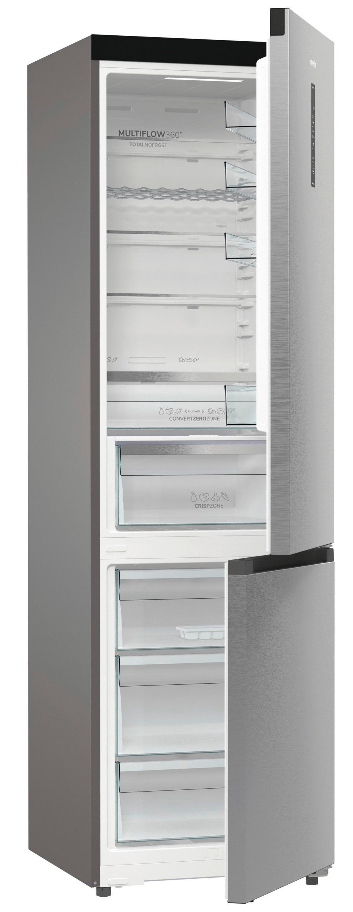 Kühl-gefrier-kombination Nrb620c61x4wfe, Eekl: C - Edelstahlfarben, Basics, Glas/Kunststoff (59,5/203/65,8cm) - Gorenje