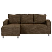 Ecksofa Grenwood Braun S: 144x200 Cm - Chromfarben/Braun, Design, Textil (144/200cm) - MID.YOU