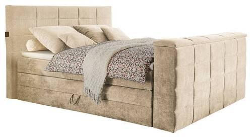 Boxspringbett Mit Bettkasten 180x200 Cm Denver - Sandfarben, KONVENTIONELL, Textil (180/200cm) - Carryhome