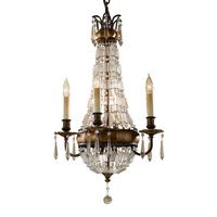 Kronleuchter Fe-bellini H: 70 Cm 4-Flammig - Bronzefarben, Natur, Glas/Metall (36.2/70cm) - Elstead Lighting