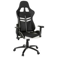 Gamingstuhl League Pro Schwarz/weiß - Schwarz/Weiß, MODERN, Kunststoff/Textil (72/138/63cm) - MID.YOU