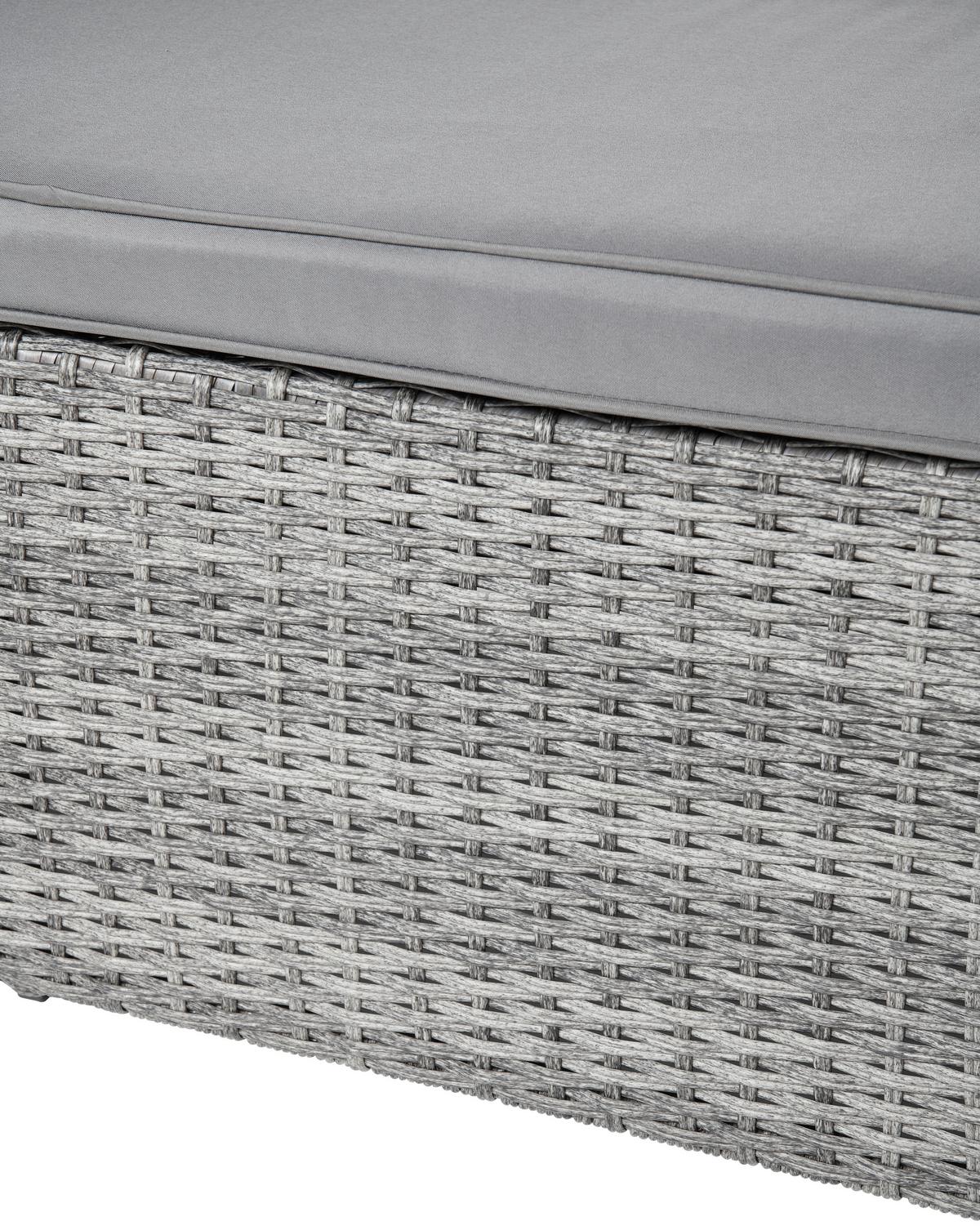 Lounge Garnitúra Malta - sötétszürke/szürke, Modern, műanyag/Üveg (145/68/70cm) - Beldano