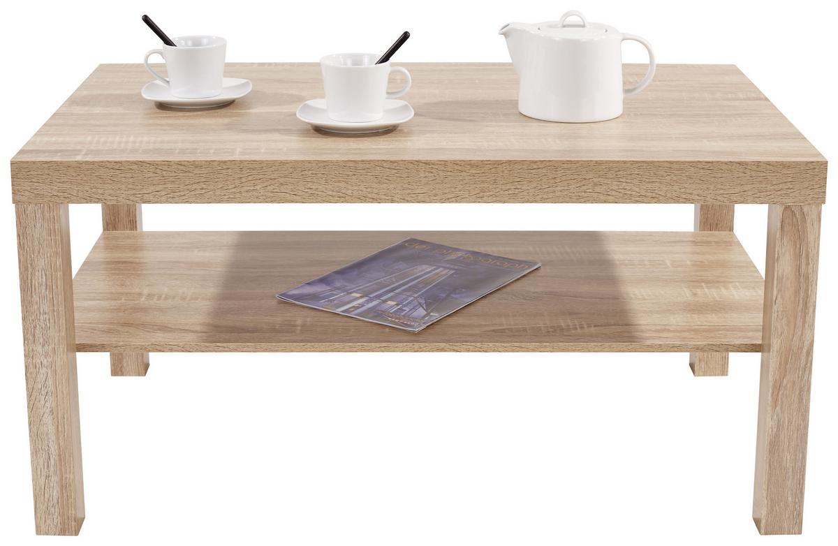 Couchtisch mit Ablagefach Light, Sonoma Eiche Dekor - Sonoma Eiche, MODERN, Holzwerkstoff (90/45/55cm)