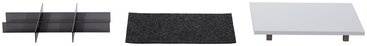 Schubkasteneinsatz Unit B: 32,2 cm, Anthrazit - Anthrazit, MODERN, Kunststoff (32,2/40,9/4,4cm) - Ondega