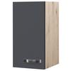 Küchenoberschrank Shadow 30 Cm Grau/eiche Dekor 1 Drehtür - Dunkelgrau/Eiche San Remo, MODERN, Holzwerkstoff (30/54/32cm)