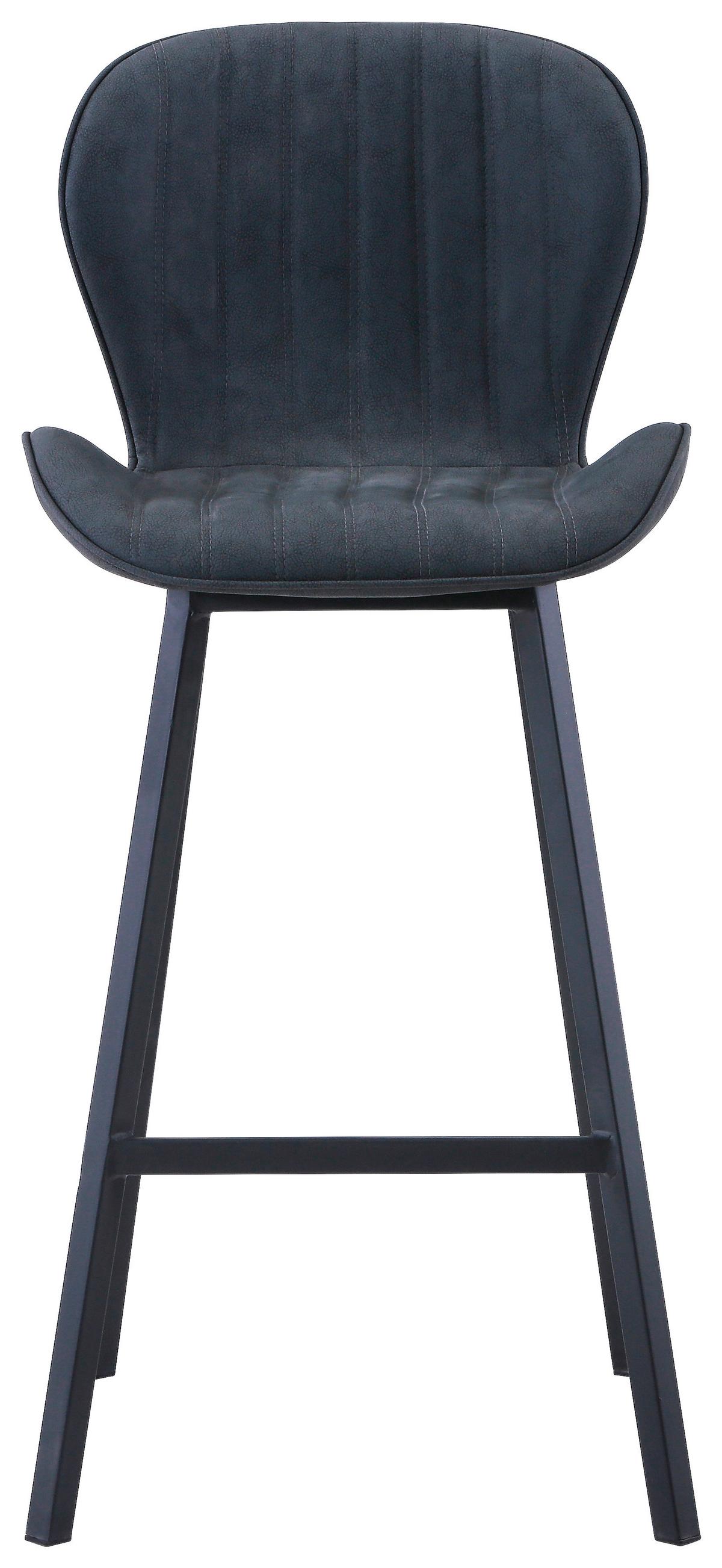 BAROVÁ STOLIČKA BEN - čierna/sivá, Modern, kov/drevo (48/106/58cm)