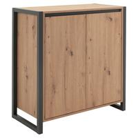 Kommode grifflos 80 cm Denver Eiche Dekor - Eichefarben/Anthrazit, KONVENTIONELL, Holzwerkstoff (80/88/40cm) - MID.YOU