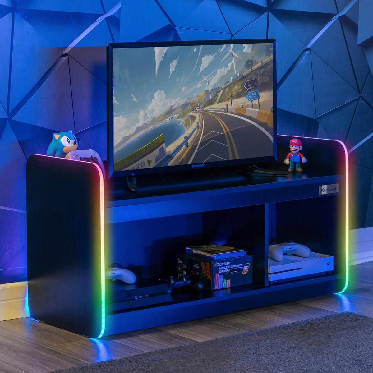 TV-Element Electra - Schwarz, MODERN, Holzwerkstoff (107/55/43cm) - X Rocker