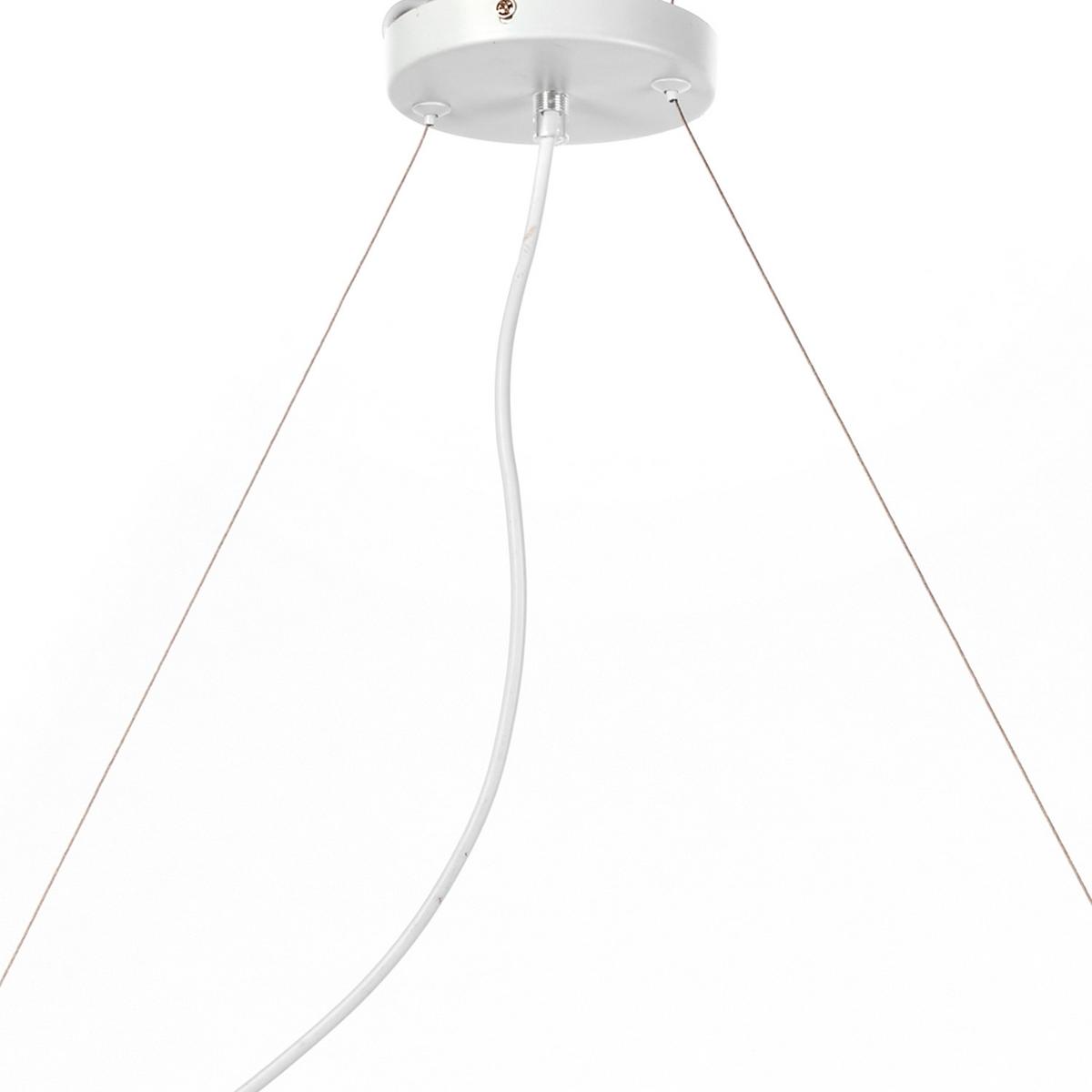 Hängeleuchte Weiß L: 73 cm 6w - Weiß, Design, Kunststoff/Metall (73/15/90cm)
