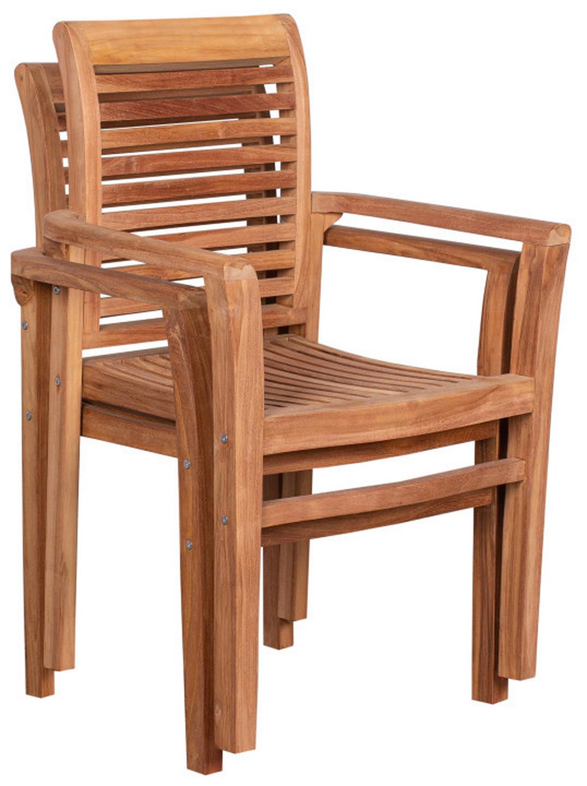 Gartensessel Woodie Stapelsessel Lamelle - Basics, Holz (63/92/52cm) - Gardenson