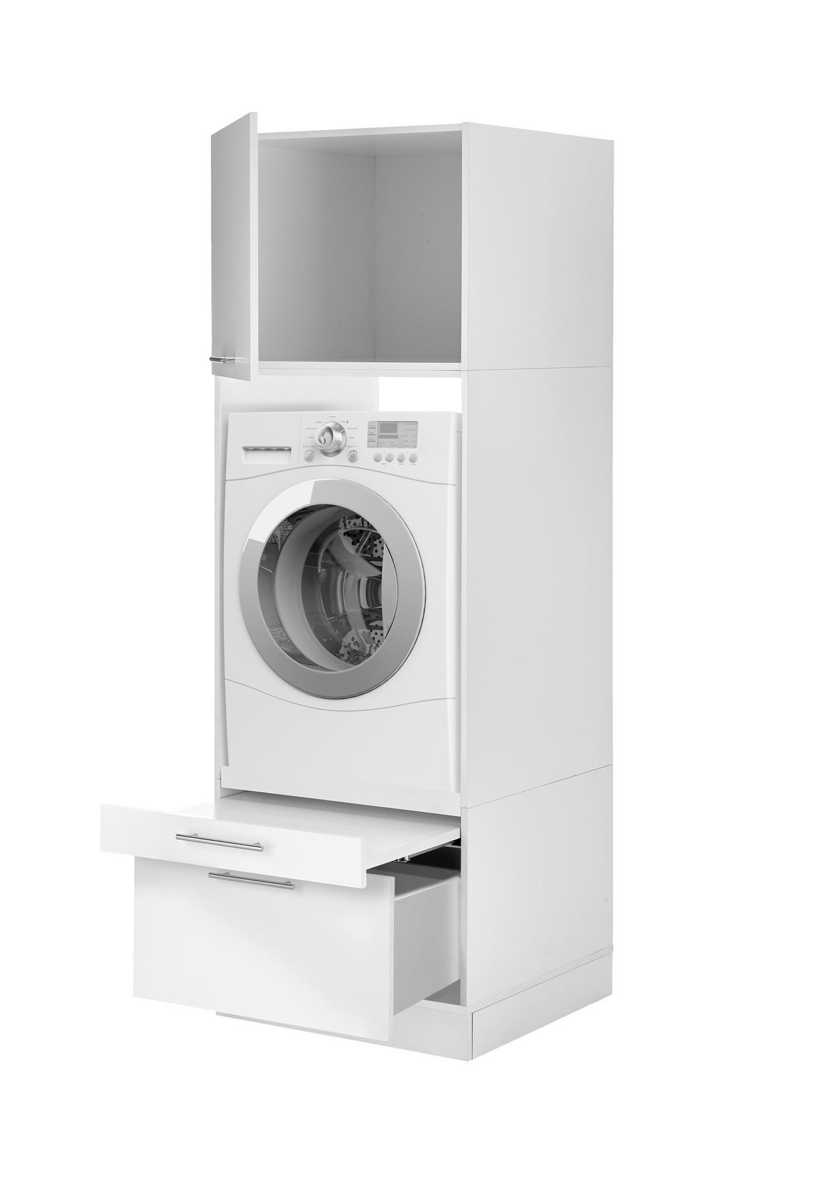 Waschmaschinenschrank Clara - Weiß, KONVENTIONELL, Holzwerkstoff (67,4/200/67,6cm) - Respekta