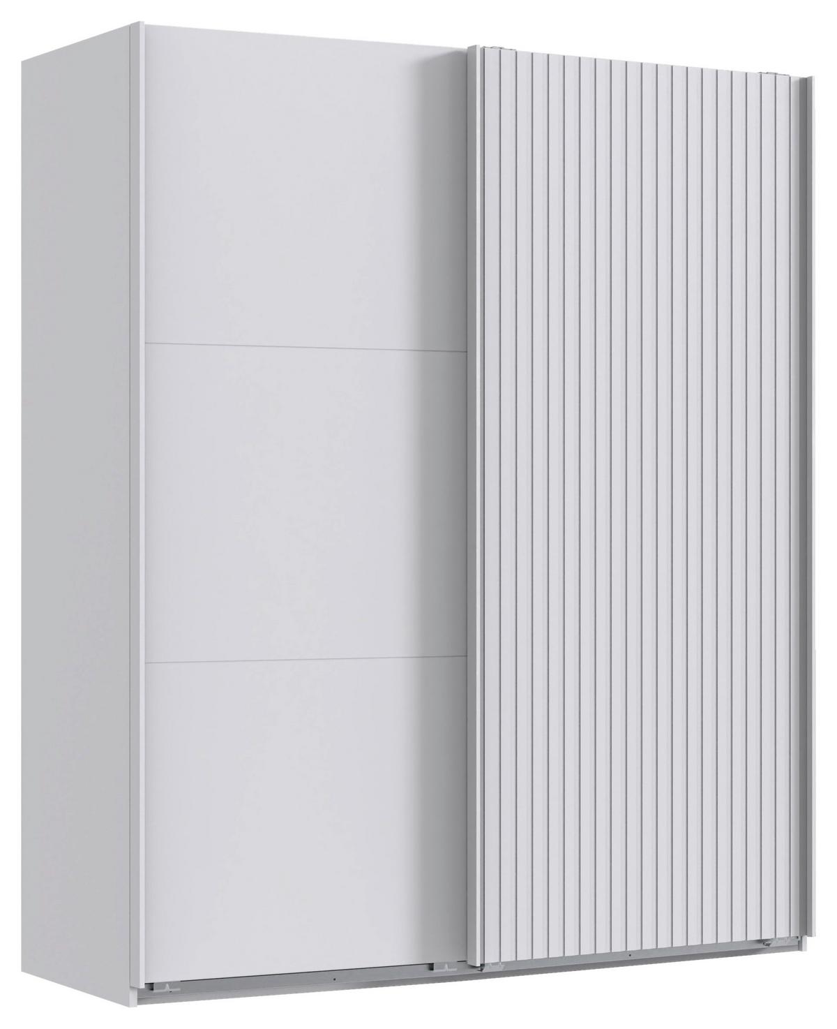 Schwebetürenschrank Andorra Weiß B: 200 Cm - Weiß, MODERN, Holzwerkstoff (200/216/65cm) - MID.YOU