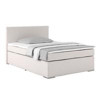 Posteľ Boxspring NERO PL: 140/200 cm, šampanské - piesková/chrómová, Konventionell, kov/textil (140/200cm)