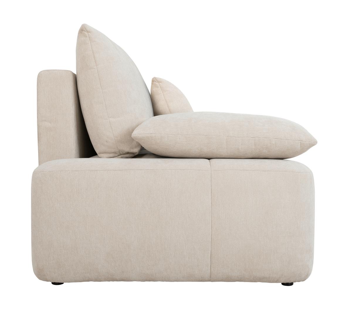 Schlafsofa Hello Lux 3Dl Beige B: 240cm - Beige/Schwarz, Design, Textil (240/93/108cm) - MID.YOU