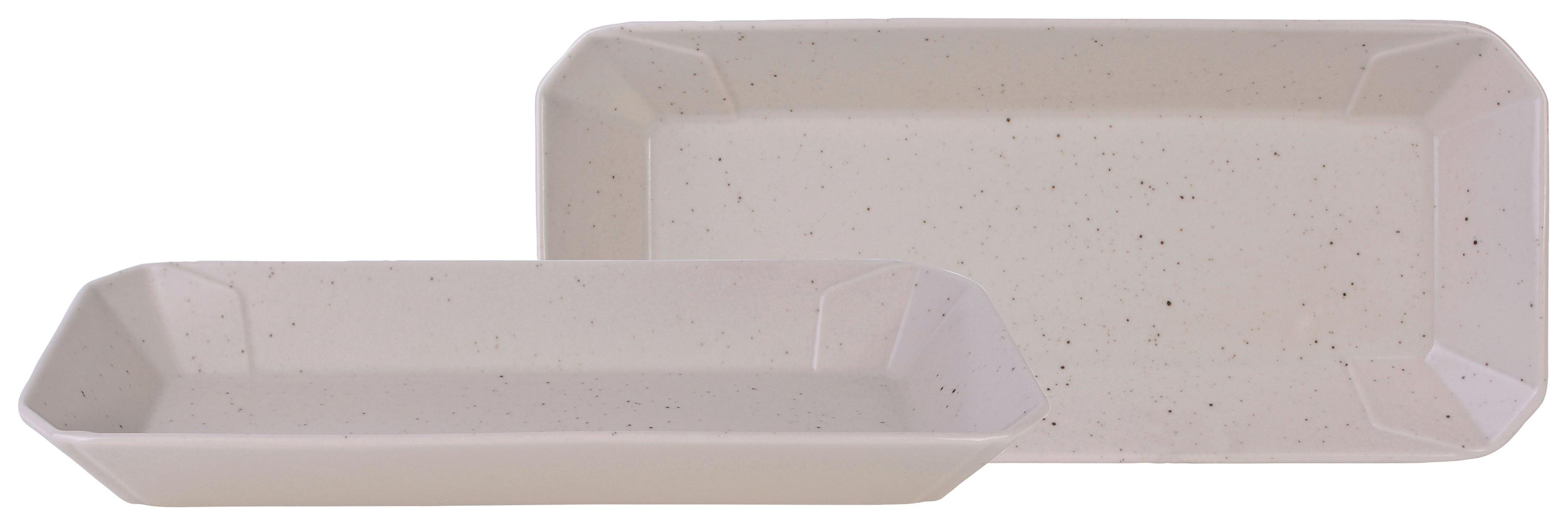 Servierschalenset Steinzeug Creme 2--Teilig. B/h: 30/13 Cm - Creme, Basics, Keramik (30/13cm) - Creatable