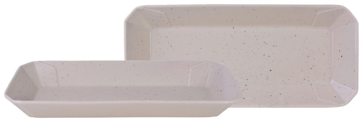 Servierschalenset Steinzeug Creme 2--Teilig. B/h: 30/13 Cm - Creme, Basics, Keramik (30/13cm) - Creatable