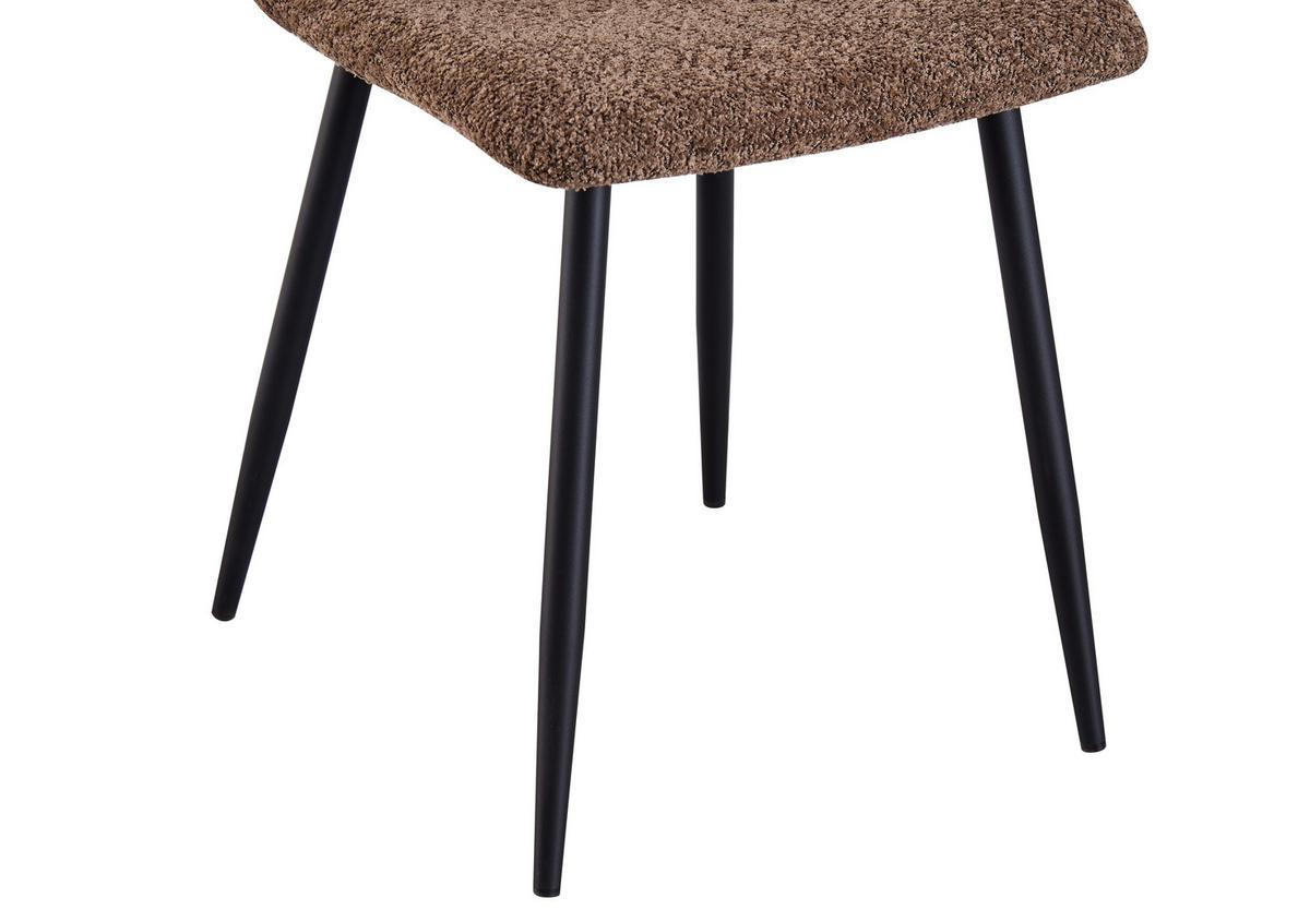 Esszimmerstuhl Narvik Braun Echtholz Beine - Schwarz/Braun, MODERN, Holz/Textil (43/86/54,5cm) - MID.YOU