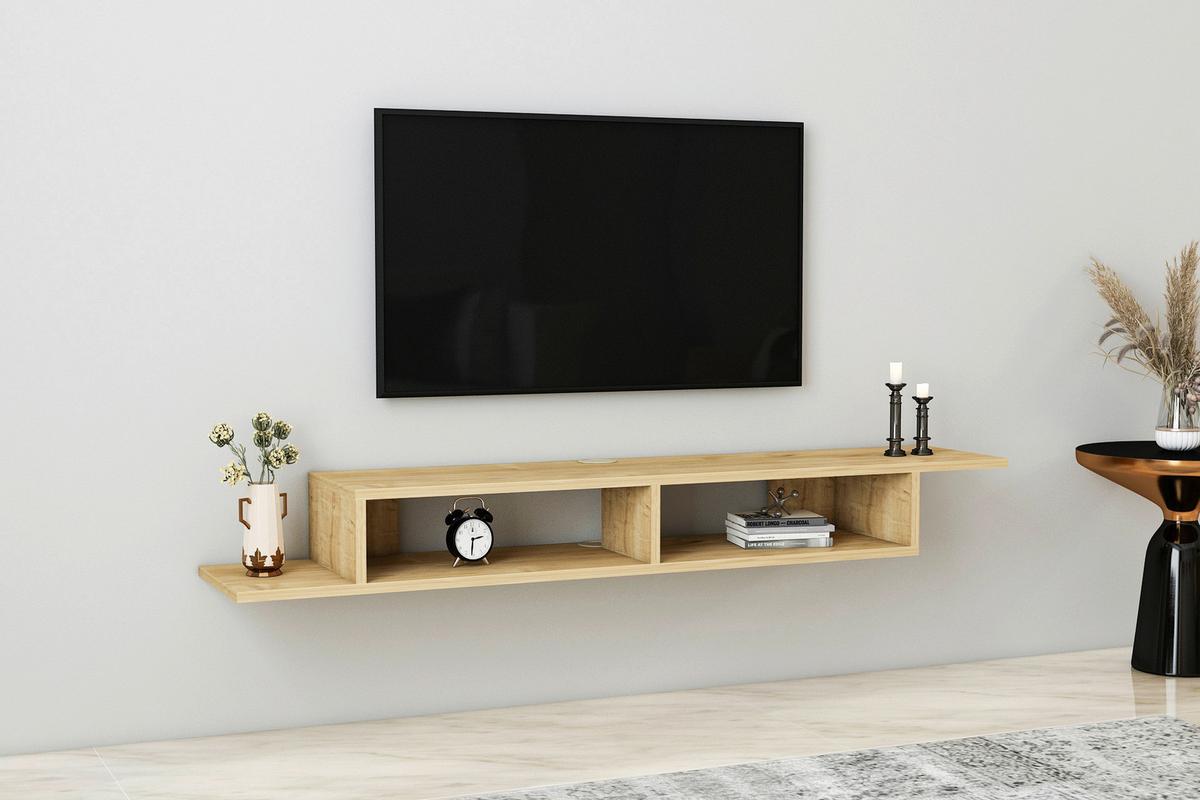 Wandboard Artemis TV-Wandregal - Eichefarben, Design, Holzwerkstoff (149/16,4/29,6cm) - Livetastic