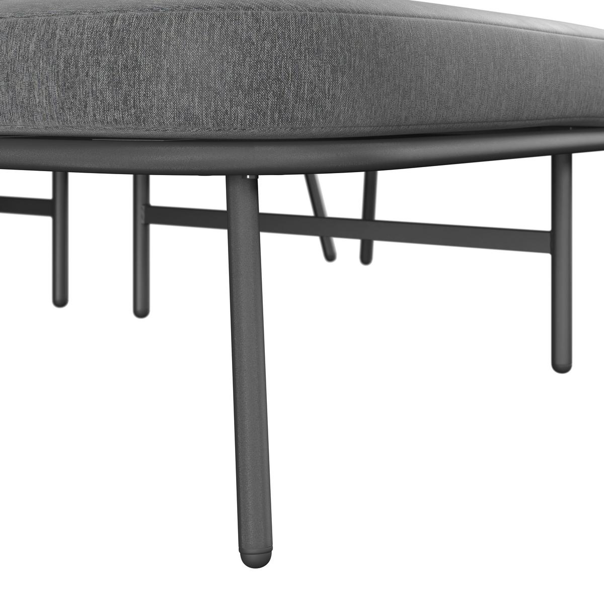 Sonneninsel Madeira - Dunkelgrau/Schwarz, MODERN, Textil/Metall (150/75/95cm) - Beldano