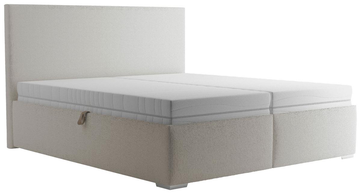 ČALOUNĚNÁ POSTEL STELA *CENOVÝ TRHÁK* - barvy stříbra/béžová, Moderní, dřevo/kompozitní dřevo (180/200cm) - Based
