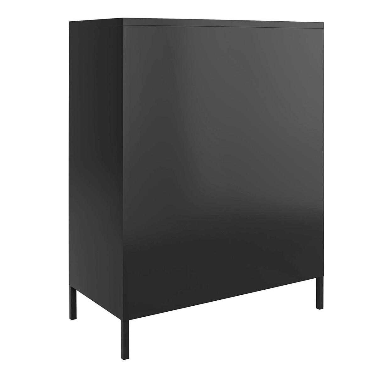 Sideboard Mission District Schwarz B: 40cm - Schwarz, Design, Metall (40/102/80cm) - MID.YOU