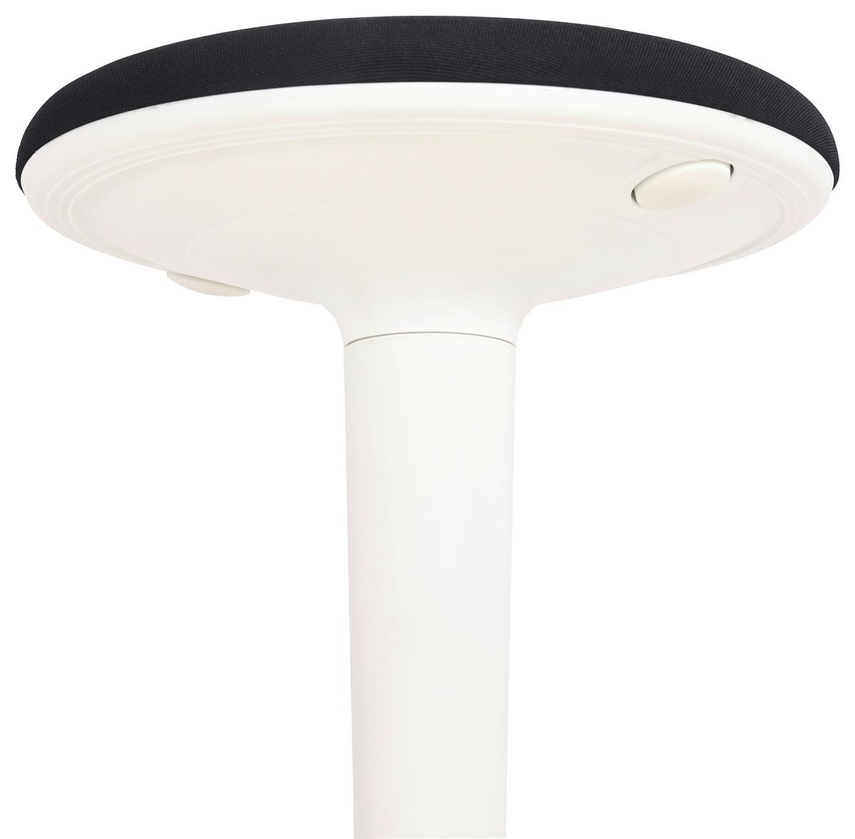 Kanc. stolička bez operadla SPIN - čierna/biela, Modern, kov/textil (36,5/55.5-73.5/39cm) - Mömax