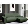 Ecksofa Velo Grün S: 250x160 cm - Schwarz/Grün, Design, Textil (250/160cm) - MID.YOU