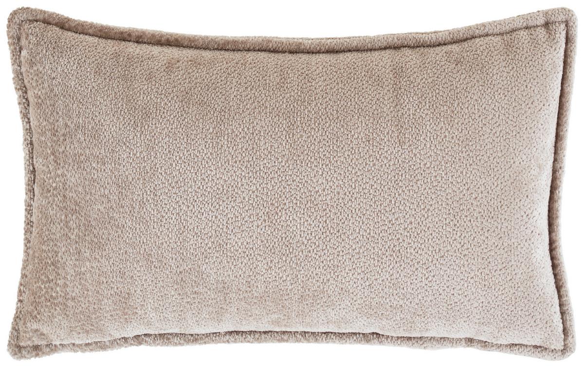 Zierkissen Lea 52x32 cm Polyester Hellbraun mit Zipp - KONVENTIONELL, Textil (52/32cm) - Luca Bessoni