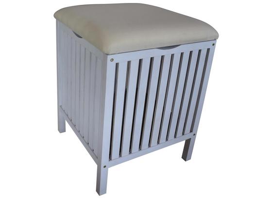 Wäschetonne/ Hocker Classic B: 39 cm White Wash - Weiß, Basics, Holz/Kunststoff (39/52/39cm) Wäschetonne/ Hocker Classic B: 39 cm White Wash - Weiß, Basics, Holz/Kunststoff (39/52/39cm)