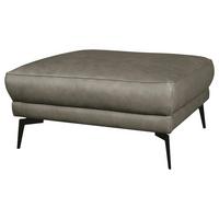 Hocker Spring, Grau B: 96 cm - Schwarz/Grau, Design, Leder (96/45/80cm) - Livetastic