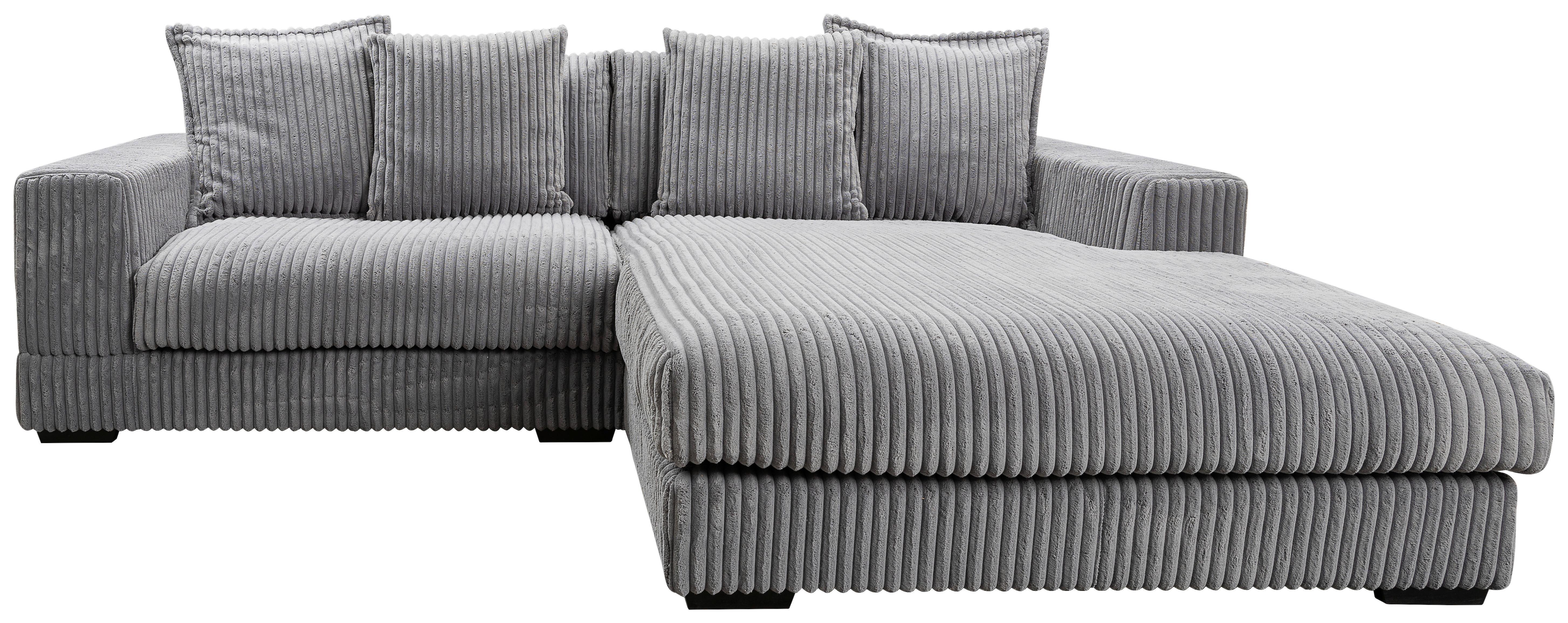 Ecksofa Funny - Schwarz/Grau, Design, Textil (285/195cm) - MID.YOU