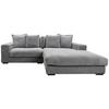 Ecksofa Funny - Schwarz/Grau, Design, Textil (285/195cm) - MID.YOU
