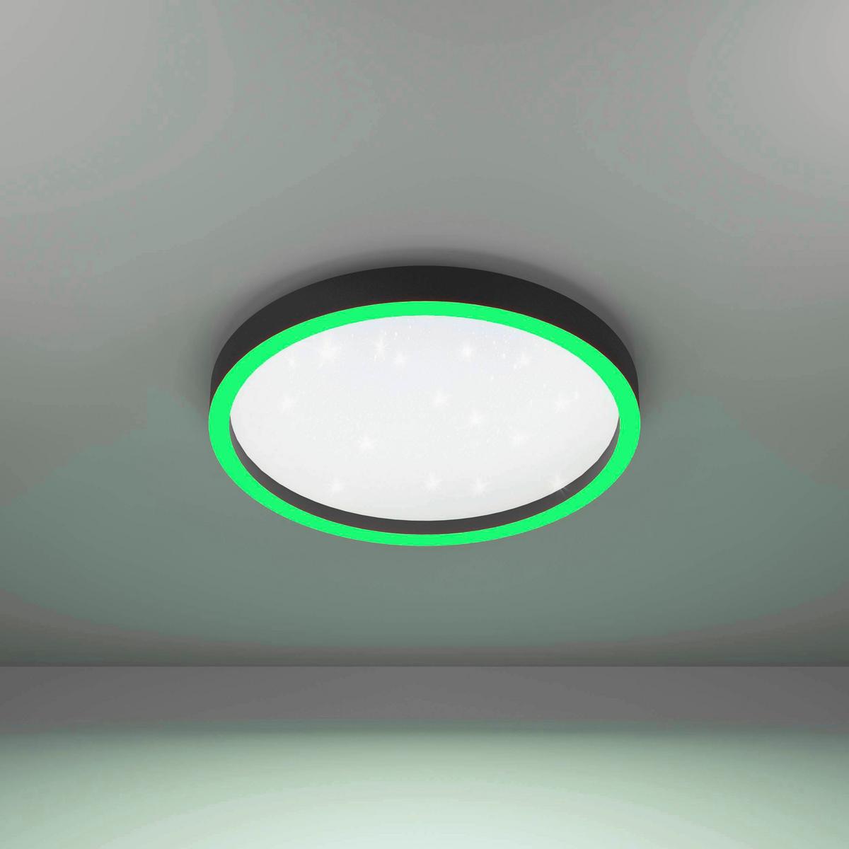 Led-deckenleuchte Montemorelos Z Ø 42 Cm Farbwechsler - Weiß, Design, Kunststoff/Metall (42/7cm) - Eglo