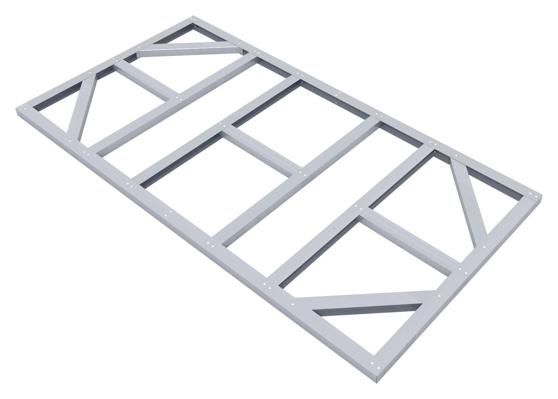 Fundamentrahmen 234x113 cm Metall - Silberfarben, Basics, Metall (234/2/113cm)