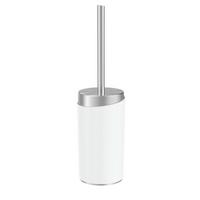 WC kefa Chris - biela/farba ušľachtilej ocele, Modern, kov/plast (9,6/37cm) - Premium Living