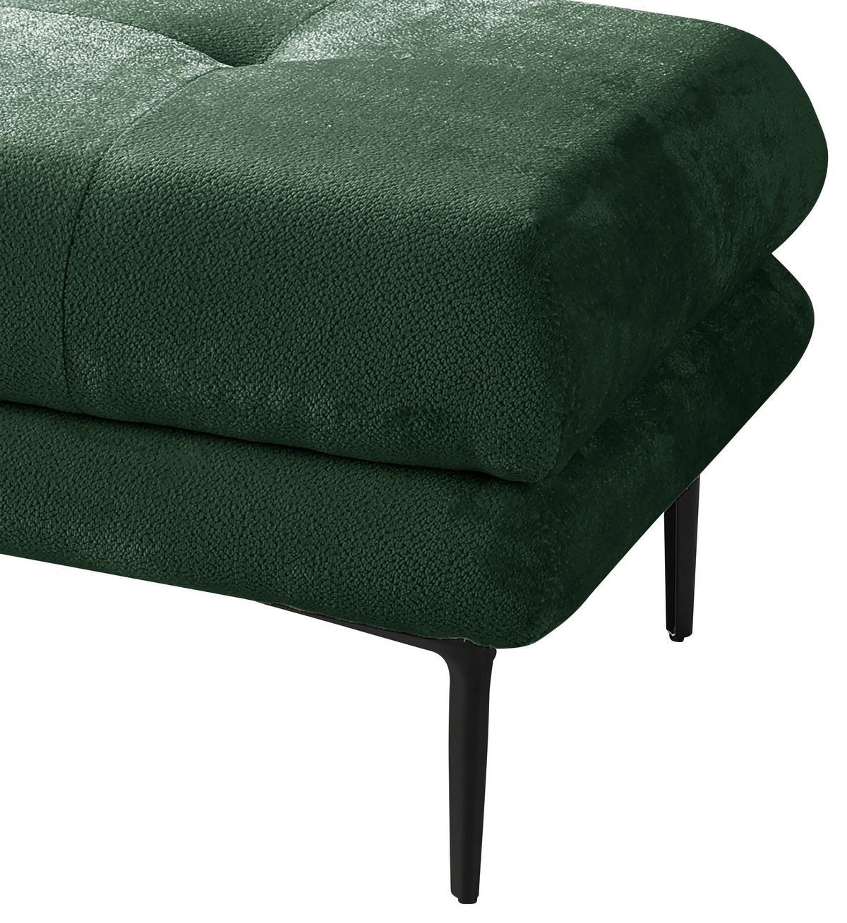Hocker Ankona Grün/Schwarz, 80 cm - Schwarz/Grün, Design, Textil (80/48/80cm) - MID.YOU