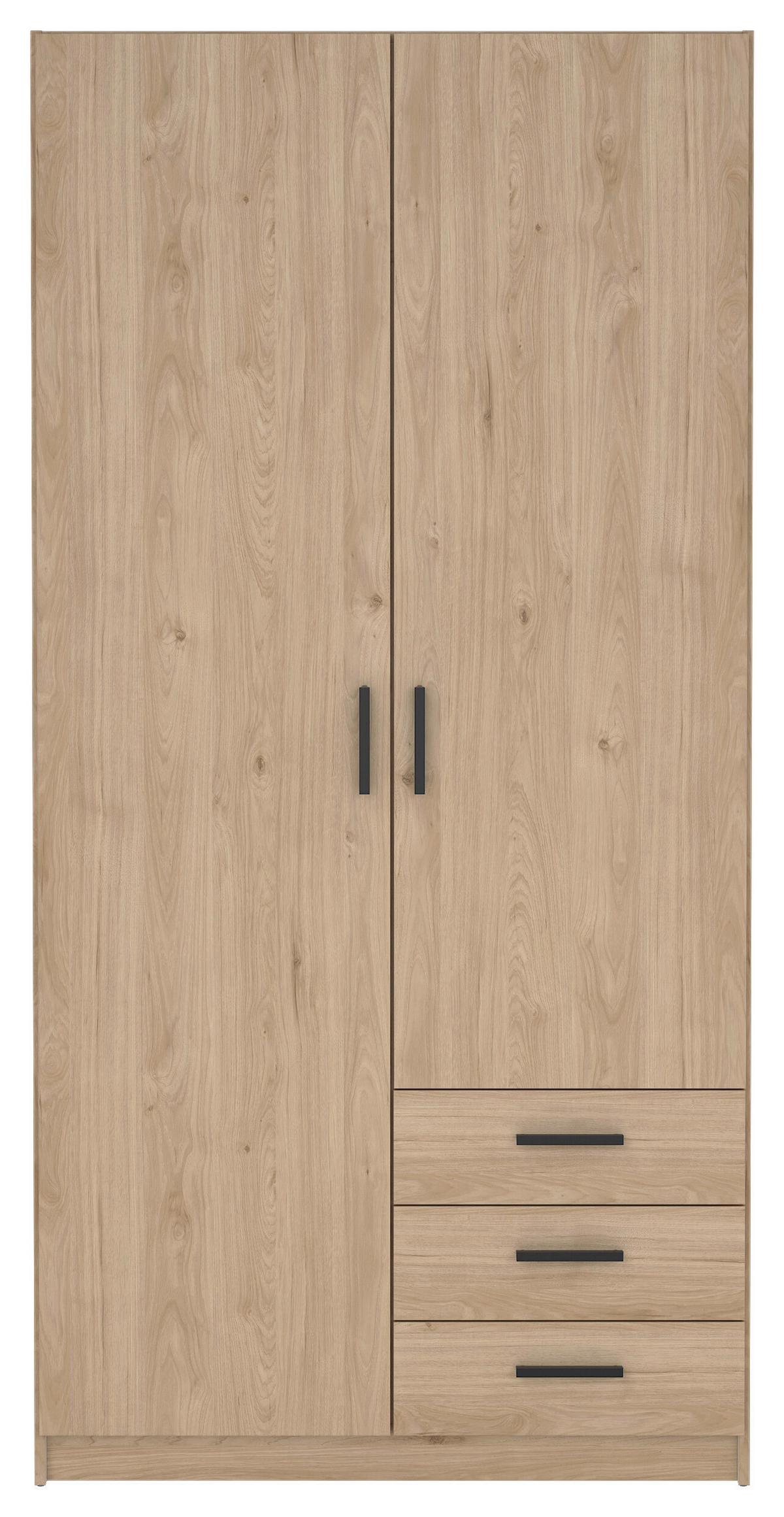 Kleiderschrank Sprint, Eichefarben,b: 98,5 cm - Eichefarben, Basics, Holzwerkstoff (98,5/200,4/49,8cm) - MID.YOU
