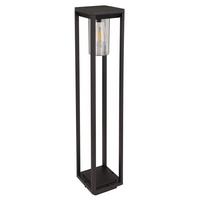 Außenleuchte Candela 15 Watt Aluminium - Klar/Schwarz, Basics, Kunststoff/Metall (15/15/80cm) - Globo