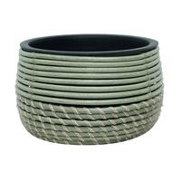 Pflanzentopf Marlisa - Schwarz/Grün, KONVENTIONELL, Kunststoff/Metall (27/15cm) - Luca Bessoni