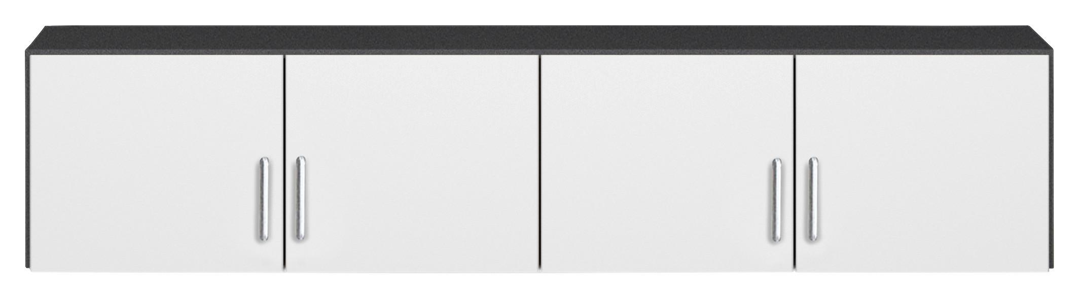 Aufsatzschrank B: 181 cm Aalen Extra Grau/ Weiß - Weiß/Grau, KONVENTIONELL, Holzwerkstoff (181/39/54cm)