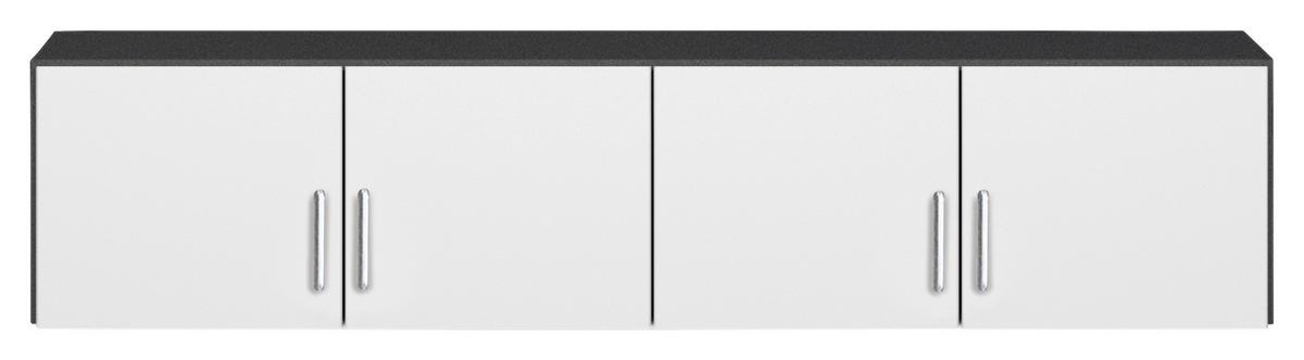 Aufsatzschrank B: 181 cm Aalen Extra Grau/ Weiß - Weiß/Grau, KONVENTIONELL, Holzwerkstoff (181/39/54cm)