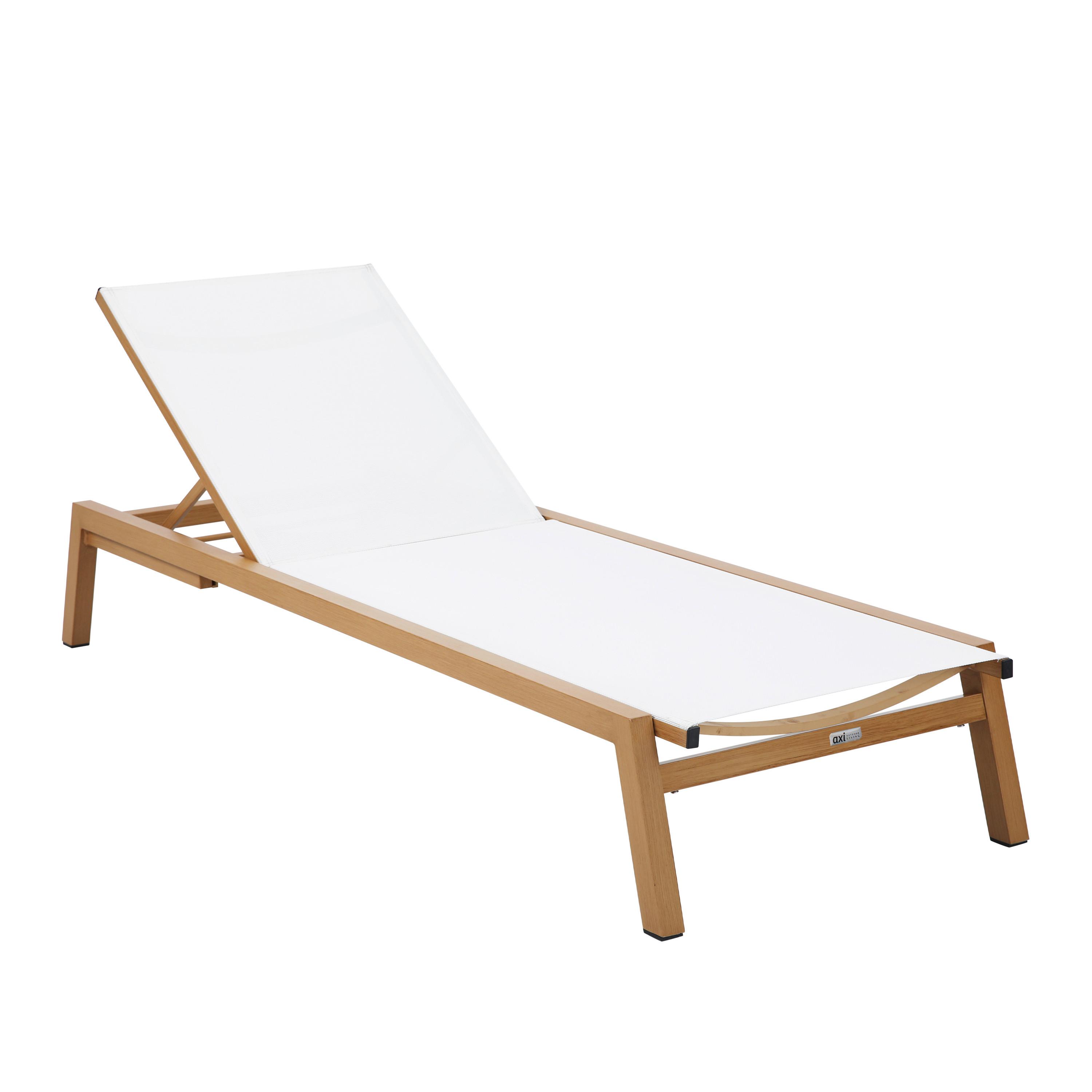 GARTENLIEGE LOGAN - Eichefarben/Creme, LIFESTYLE, Textil/Metall (193/70/30cm) - Ambia Garden
