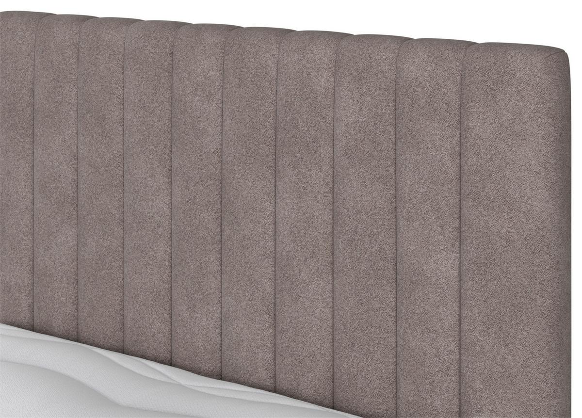 Box-ágy Beetle 90/200 Cm - szürke, Modern, faalapú anyag/textil (90/200cm)