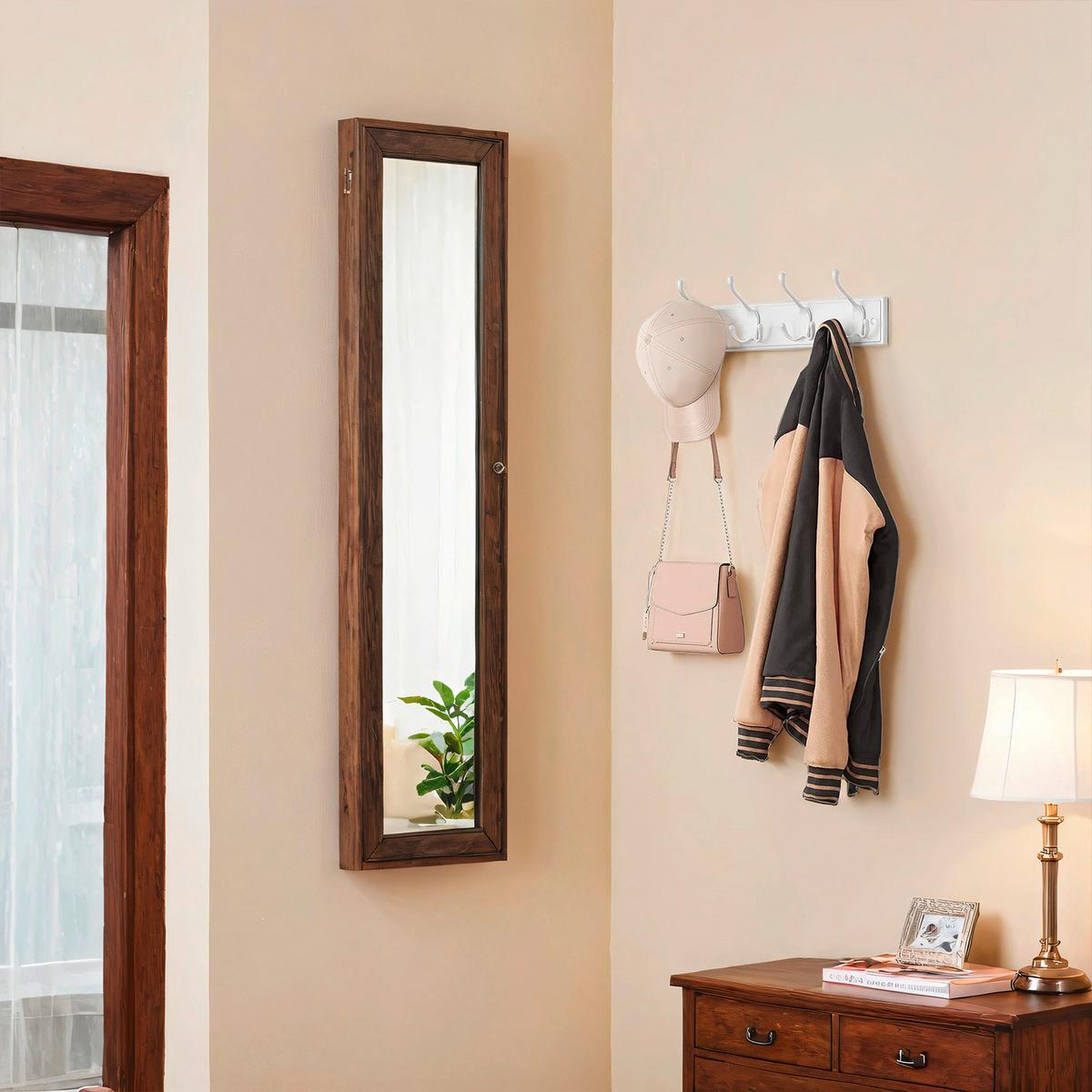 Wandgarderobe Weiß B: 40 Cm - Weiß, Basics, Holzwerkstoff/Metall (40/7cm)