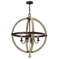 Kronleuchter H: 82,2 cm 4-Flammig - Rostfarben, KONVENTIONELL, Holz/Metall (61.0/82.2cm) - Elstead Lighting